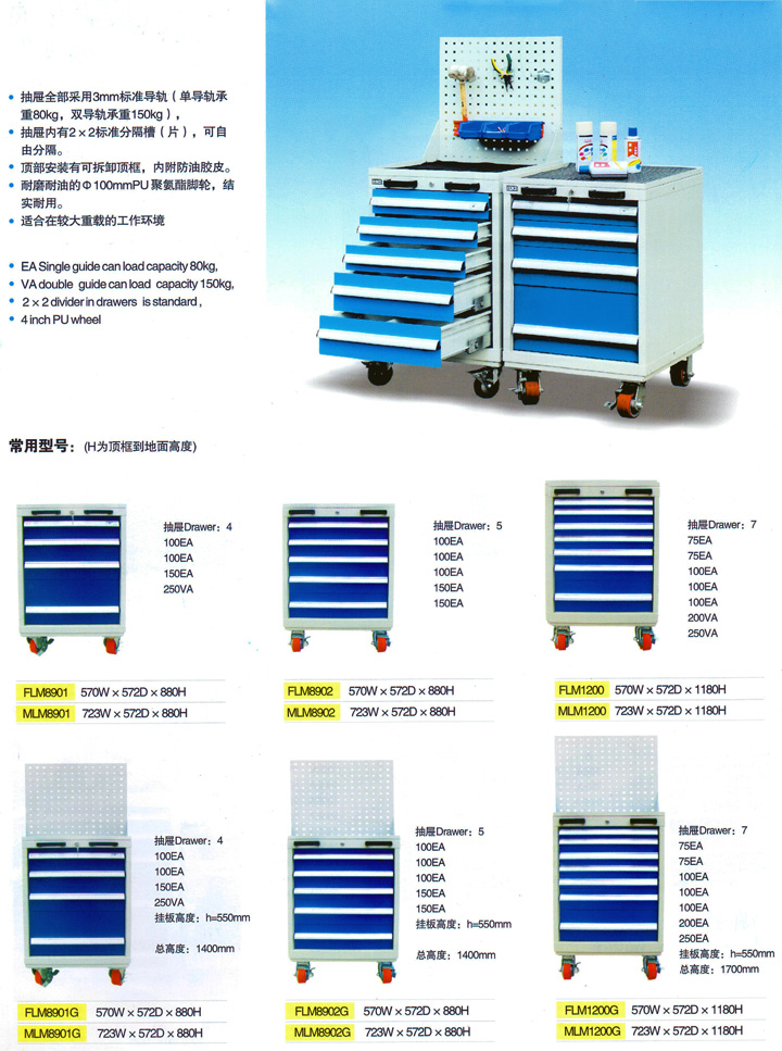 重型移动工具柜